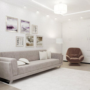 Фото № 6: Дизайн-проект двухкомнатной квартиры 62.7  м² стиль Современная классика для ЖК Лазурный