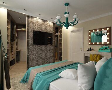 Фото № 6: Дизайн-проект двухкомнатной квартиры 64.3  м² стиль Эклектика для ЖК Лазурный