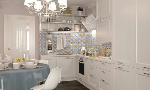 Фото № 1: Дизайн-проект кухни 13.8  м² стиль Скандинавский для ЖК Виктори Парк