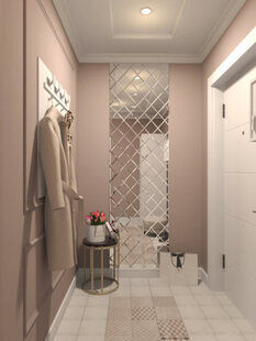 Фото № 1: Дизайн-проект прихожей 28.0  м² стиль Современная классика для ЖК Переделкино Ближнее