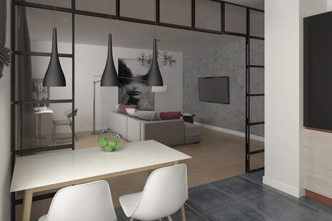 Фото № 6: Дизайн-проект двухкомнатной квартиры 54.6  м² стиль Минимализм для ЖК Серебряные звоны-2