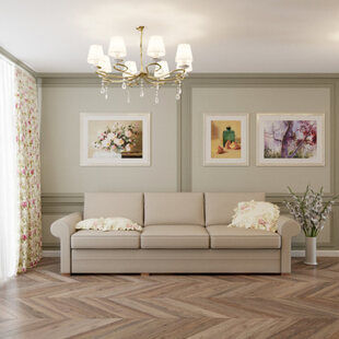 Фото № 6: Дизайн-проект двухкомнатной квартиры 44.5  м² стиль Прованс для ЖК Серебряные звоны-2