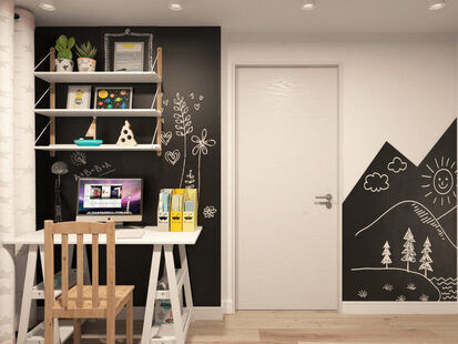 Фото № 3: Дизайн-проект двухкомнатной квартиры 48.7  м² Скандинавский стиль для ЖК Серебряные звоны-2