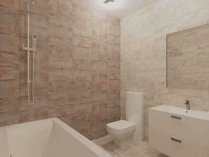 Фото № 2: Дизайн-проект квартиры-студии 26.9  м² стиль Лофт для ЖК Сурская ривьера