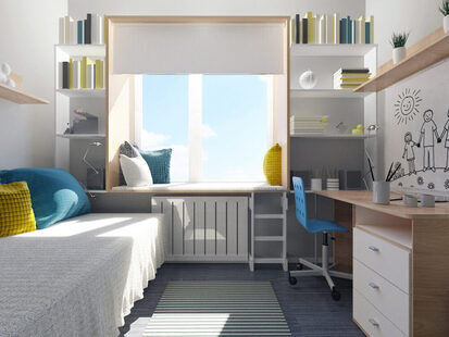 Фото № 3: Дизайн-проект трехкомнатной квартиры 74.6  м² стиль Контемпорари для ЖК Соседи 2