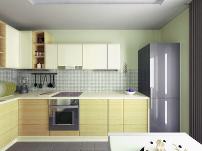 Фото № 1: Дизайн-проект однокомнатной квартиры 42.8  м² стиль Фьюжн для ЖК Петровский Квартал