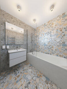 Фото № 2: Дизайн-проект двухкомнатной квартиры 63.5  м² стиль Модернизм для ЖК Новый город