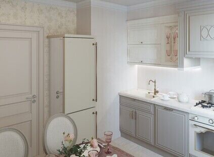 Фото № 6: Дизайн-проект двухкомнатной квартиры 56.3  м² стиль Прованс для ЖК Каскад