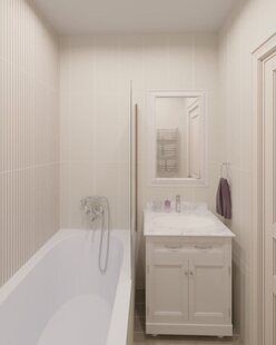 Фото № 2: Дизайн-проект двухкомнатной квартиры 56.3  м² стиль Прованс для ЖК Каскад