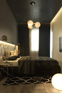 Фото № 3: Дизайн-проект двухкомнатной квартиры 55.9  м² стиль Модернизм для ЖК Петровский Квартал