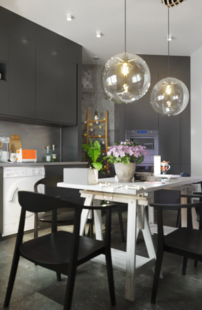 Фото № 4: Дизайн-проект двухкомнатной квартиры 55.9  м² стиль Модернизм для ЖК Петровский Квартал