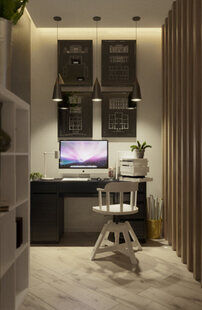 Фото № 6: Дизайн-проект двухкомнатной квартиры 55.9  м² стиль Модернизм для ЖК Петровский Квартал