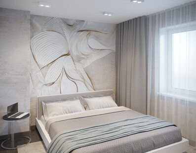 Фото № 3: Дизайн-проект двухкомнатной квартиры 51.5  м² стиль Минимализм для ЖК Аквамарин