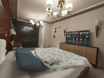 Фото № 2: Дизайн-проект однокомнатной квартиры 33.0  м² Скандинавский стиль для ЖК Алые паруса