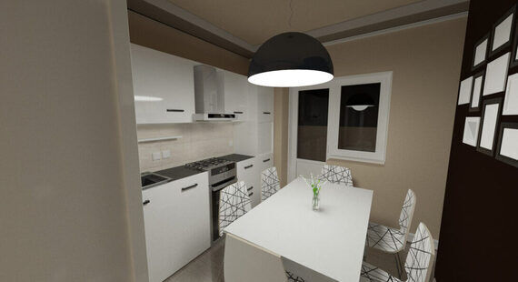 ЖК "Алые паруса": готовый дизайн проект в стиле "Скандинавский". Площадь 33.0 м² - фото №5