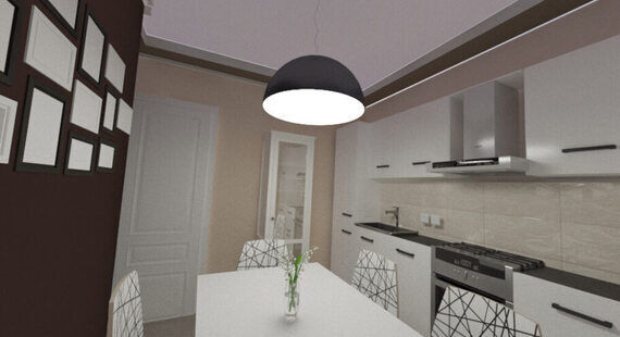 ЖК "Алые паруса": готовый дизайн проект в стиле "Скандинавский". Площадь 33.0 м² - фото №3