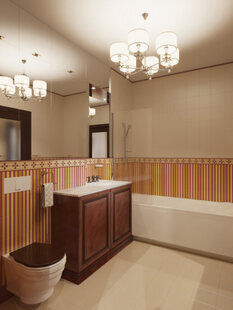 Фото № 2: Дизайн-проект двухкомнатной квартиры 43.7  м² стиль Классика для ЖК Времена года