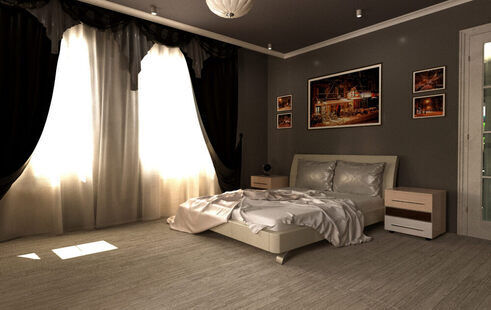 Фото № 1: Дизайн-проект спальни 24.5  м² стиль Классика для ЖК Рассказово