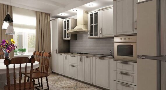 ЖК "Алые паруса": готовый дизайн проект в стиле "Прованс". Площадь 81.0 м² - фото №3