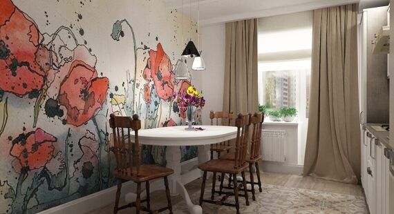 ЖК "Алые паруса": готовый дизайн проект в стиле "Прованс". Площадь 81.0 м² - фото №5