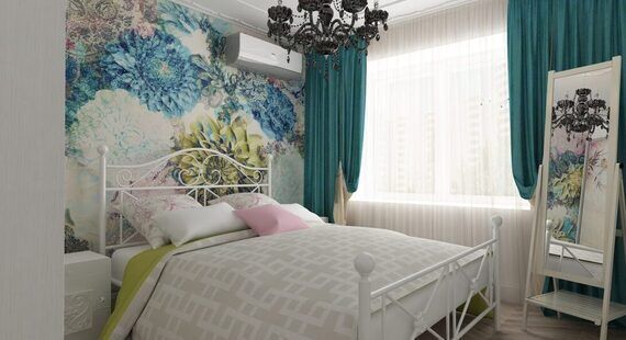 ЖК "Алые паруса": готовый дизайн проект в стиле "Прованс". Площадь 81.0 м² - фото №2