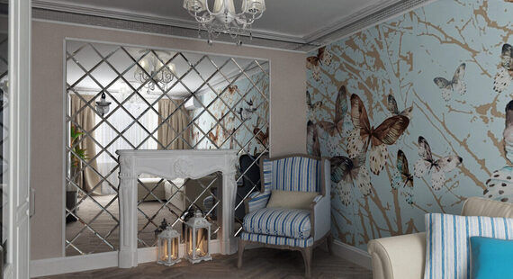 ЖК "Алые паруса": готовый дизайн проект в стиле "Прованс". Площадь 81.0 м² - фото №4