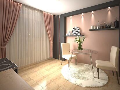 Фото № 2: Дизайн-проект кухни 10.9  м² стиль Контемпорари для ЖК Южный квартал