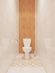 Фото № 1: Дизайн-проект туалета 1.9  м² стиль Минимализм для ЖК BRAER PARK