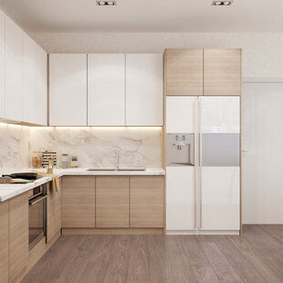 Фото № 4: Дизайн-проект кухни 14.0  м² стиль Минимализм для ЖК BRAER PARK