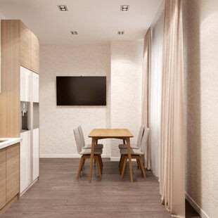 Фото № 3: Дизайн-проект кухни 14.0  м² стиль Минимализм для ЖК BRAER PARK