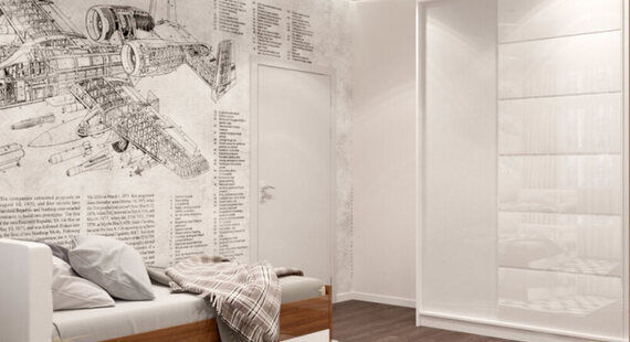 Детская: готовый дизайн проект в стиле "Минимализм". Площадь 15.2 м² - фото №4