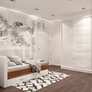 Фото № 4: Дизайн-проект детской 15.2  м² стиль Минимализм для ЖК BRAER PARK