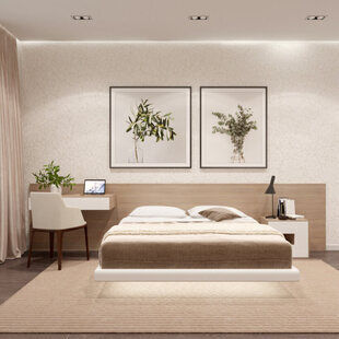 Фото № 4: Дизайн-проект двухкомнатной квартиры 73.5  м² стиль Минимализм для ЖК BRAER PARK