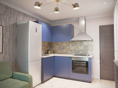 Фото № 1: Дизайн-проект квартиры-студии 20.4  м² Скандинавский стиль для ЖК На набережной