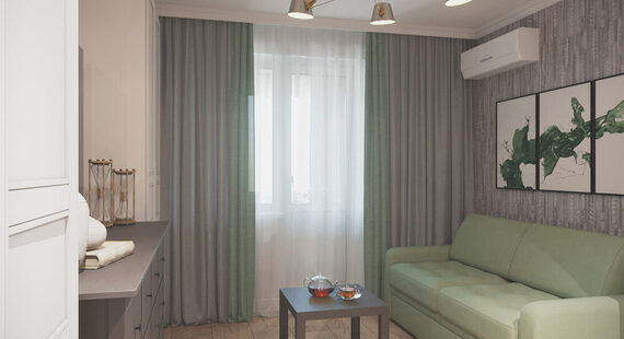 ЖК "На набережной": готовый дизайн проект в стиле "Скандинавский". Площадь 20.4 м² - фото №4