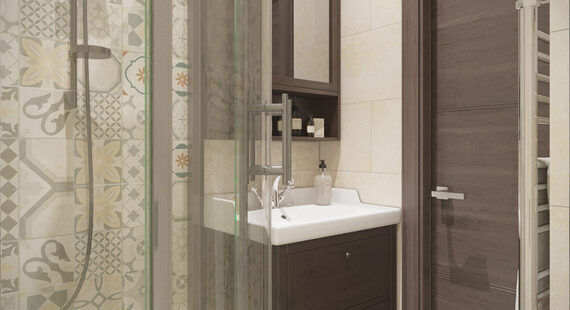 ЖК "На набережной": готовый дизайн проект в стиле "Скандинавский". Площадь 20.4 м² - фото №3