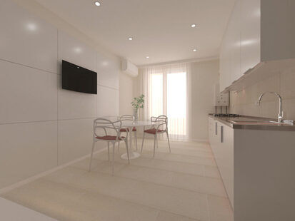 Фото № 2: Дизайн-проект кухни 16.4  м² стиль Минимализм для ЖК Дом на Окском