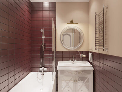 Фото № 6: Дизайн-проект однокомнатной квартиры 42.3  м² стиль Современная классика для ЖК На набережной