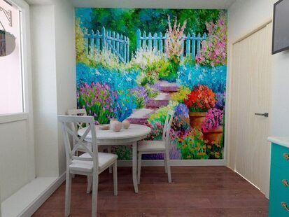 Фото № 2: Дизайн-проект кухни 8.0  м² стиль Прованс для ЖК Времена года