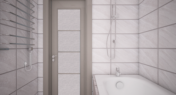 Ванная: готовый дизайн проект в стиле "Минимализм". Площадь 3.0 м² - фото №2