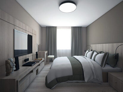 Фото № 1: Дизайн-проект спальни 16.5  м² стиль Минимализм для ЖК Виктори Парк