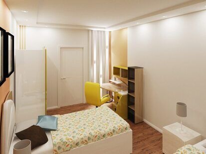 Фото № 2: Дизайн-проект детской 16.9  м² стиль Минимализм для ЖК BRAER PARK