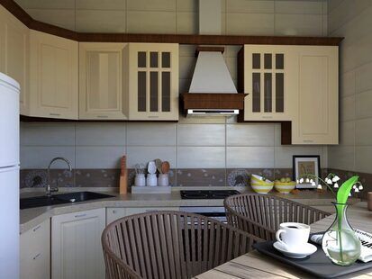 Фото № 6: Дизайн-проект однокомнатной квартиры 39.2  м² стиль Контемпорари для ЖК BRAER PARK