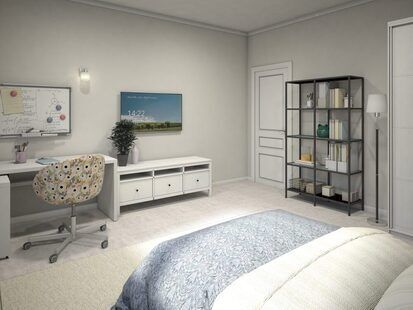 Фото № 2: Дизайн-проект детской 18.7  м² стиль Современная классика для ЖК Переделкино Ближнее