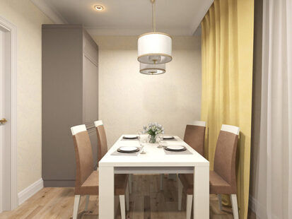 Фото № 3: Дизайн-проект кухни 13.0  м² стиль Современная классика для ЖК Braer Park