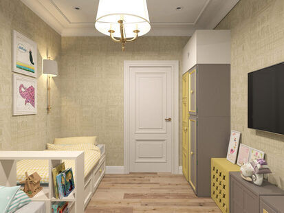 Фото № 5: Дизайн-проект детской 16.0  м² стиль Современная классика для ЖК Braer Park