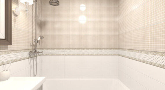 Ванная: готовый дизайн проект в стиле "Современная классика". Площадь 5.2 м² - фото №3