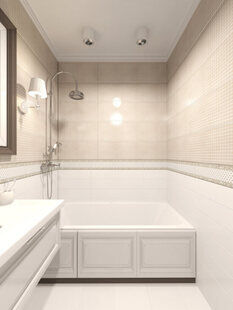 Фото № 3: Дизайн-проект ванной 5.2  м² стиль Современная классика для ЖК Braer Park