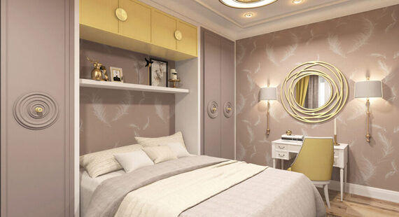 ЖК "BRAER PARK": готовый дизайн проект в стиле "Современная классика". Площадь 89.5 м² - фото №4