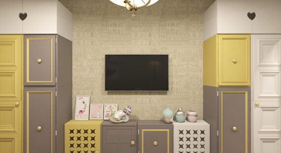 ЖК "BRAER PARK": готовый дизайн проект в стиле "Современная классика". Площадь 89.5 м² - фото №5